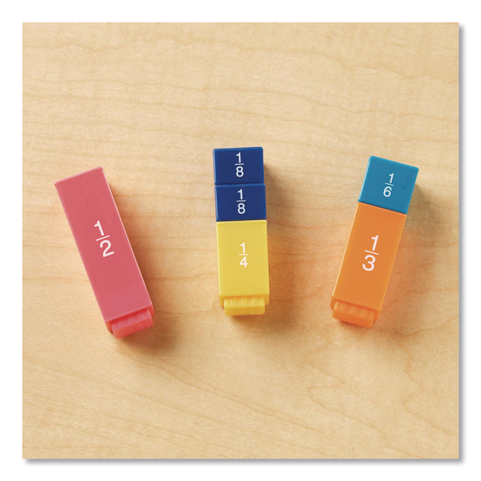 Fraction Tower Fraction Cubes, Grades 1 to 4, 51 Pieces