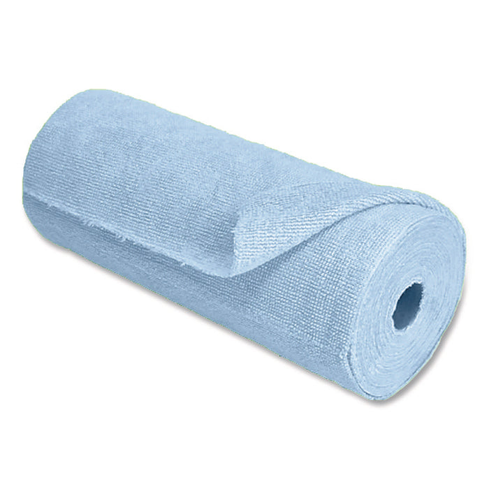 Microfiber Towel Roll, 11.5 x 11.5, Blue, 20 Towels/Roll