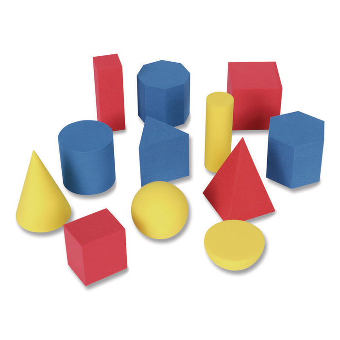 Hands-On Soft Geometric Solids, Grades K to 5, 12 Pieces