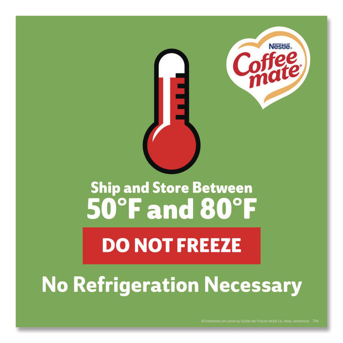 Liquid Coffee Creamer, Irish Cream, 0.38 oz Mini Cups, 50/Box, 4 Boxes/Carton