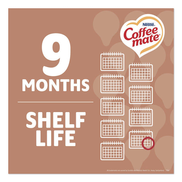 Liquid Coffee Creamer, Cafe Mocha, 0.38 oz Mini Cups, 50/Box