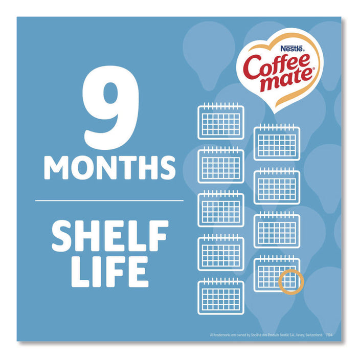 Liquid Coffee Creamer, French Vanilla, 0.38 oz Mini Cups, 50/Box