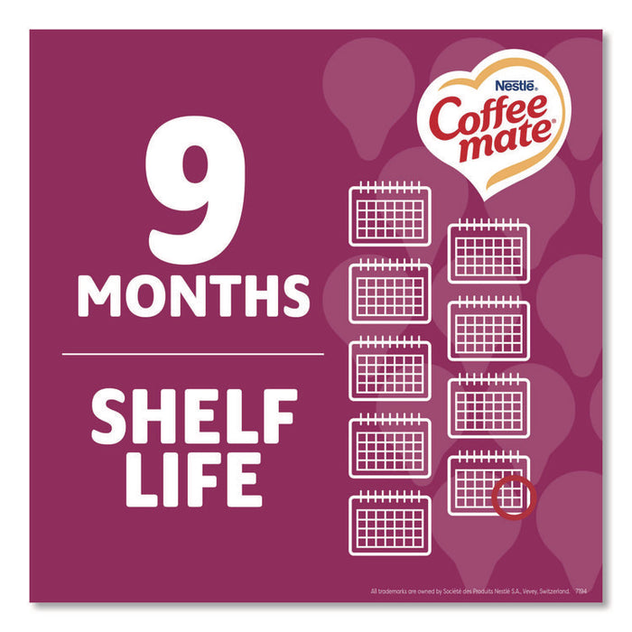 Liquid Coffee Creamer, Salted Caramel Chocolate, 0.38 oz Mini Cups, 50/Box, 4 Boxes/Carton