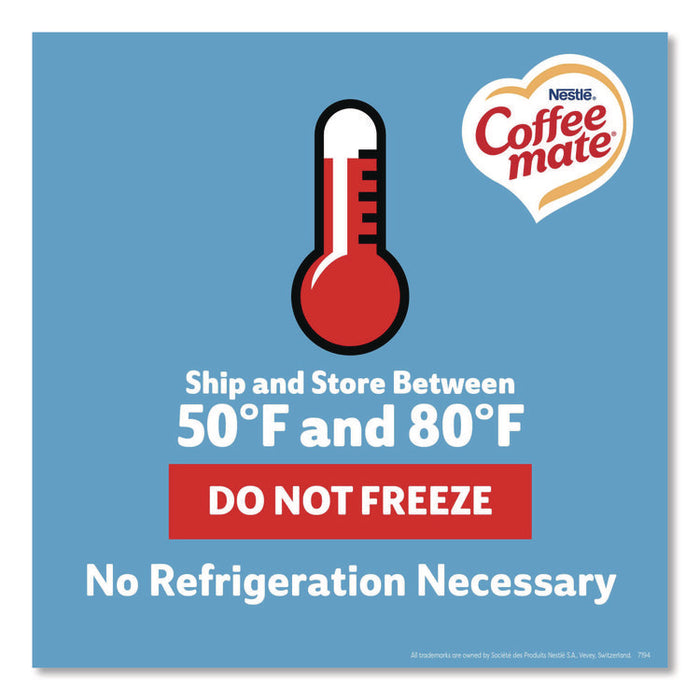 Liquid Coffee Creamer, Zero Sugar French Vanilla, 0.38 oz Mini Cups, 50/Box