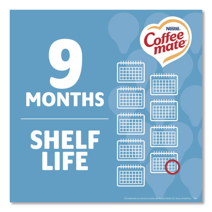 Liquid Coffee Creamer, Zero Sugar French Vanilla, 0.38 oz Mini Cups, 50/Box, 4 Boxes/Carton