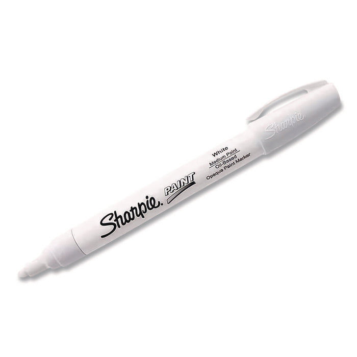 Permanent Paint Marker, Medium Bullet Tip, White, 2/Pack