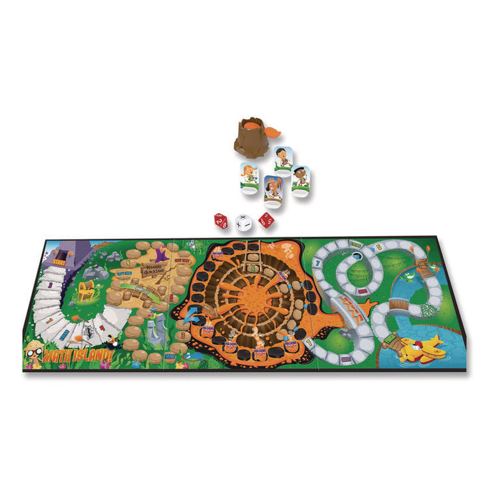 Math Island Addition and Subtraction Game, 2 to 4 Players, Grades 1 to 4, 8 Pieces