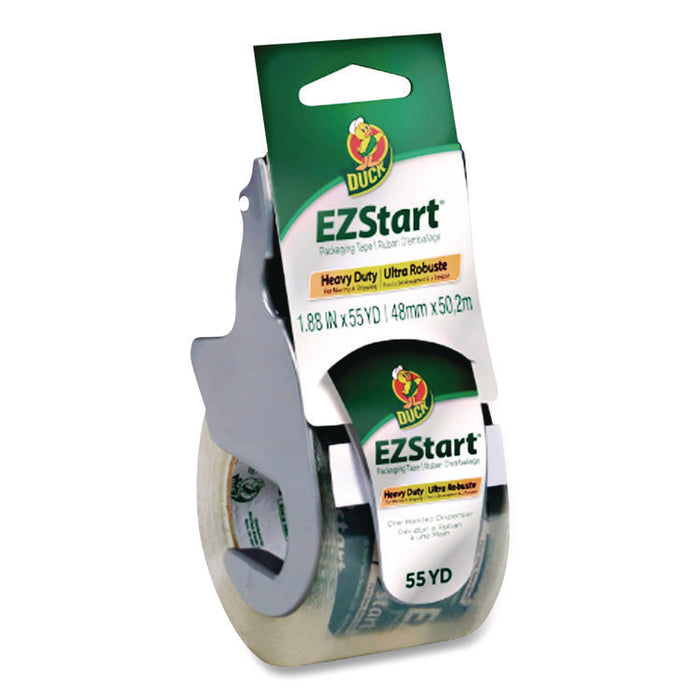 EZ Start Premium Packaging Tape with Dispenser, 3" Core, 1.88" x 22.2 yds, Clear, 6/Pack
