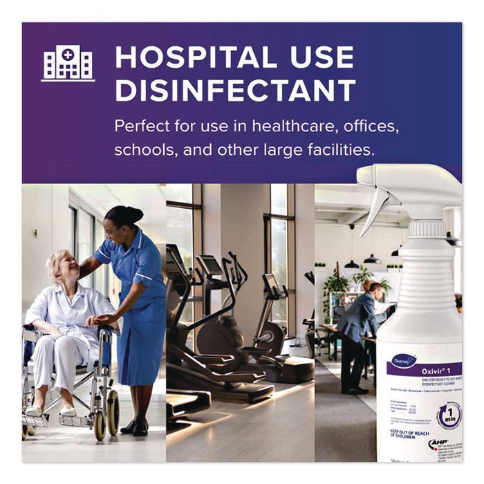 Oxivir TB Disinfectant Wipes, 7 x 6, White, 160/Canister, 12 Canisters/Carton