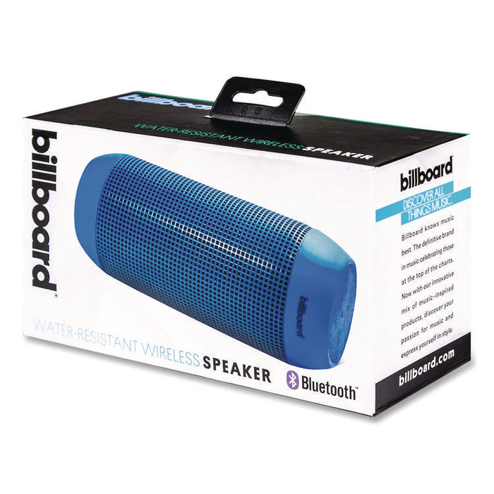 Water-Resistant Bluetooth Speaker, 3.5 mm Aux In/Bluetooth/Micro USB/SD/TF Memory Card, Blue