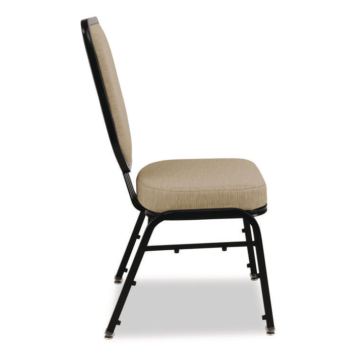 Flex-Back Banquet Chair, Supports Up to 500 lbs, 18.6" Seat Height, Morticia Taupe Seat/Back, Black Base, 2/Pack
