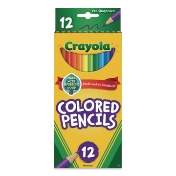 Long-Length Colored Pencil Set, 3.3 mm, 2B, Assorted Lead and Barrel Colors, Dozen