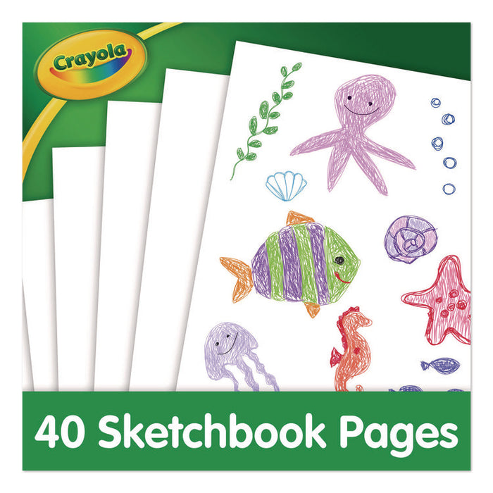 Wirebound Sketchbook, Animal Animations Gold/Green Cover, Unruled, (40) White 9 x 9 Sheets