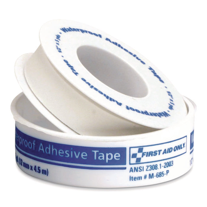 Waterproof-Adhesive Medical Tape with Dispenser, 1" x 15 ft, White