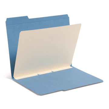Self-Adhesive Folder Dividers for Top/End Tab Folders, Punched for Two-Prong Fasteners, Letter Size, Manila, 100/Box