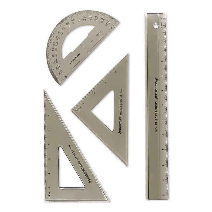 College Combination Set, Plastic, Transparent Smoke