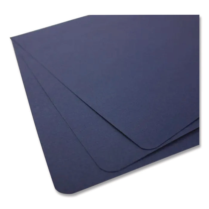 Solids Presentation Covers for Binding Systems, Plastic, Round Corners, 11 x 8.75, Navy, 25/Pack
