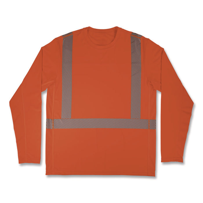 Chill-Its 6688 Type R Class 2 Cooling Hi-Vis Sun Shirt with UV Protection, 2X-Large, Orange