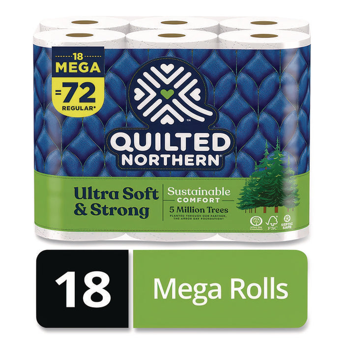 Ultra Soft and Strong Bathroom Tissue, Mega Rolls, Septic Safe, 2-Ply, White, 328 Sheets/Roll, 18 Rolls/Carton