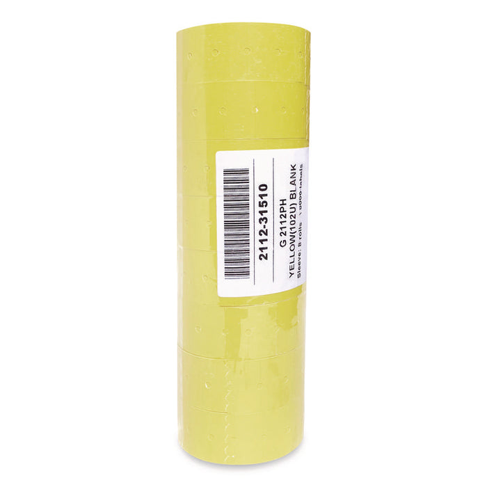Punch-Hole Lavel, 0.83 x 0.47, Yellow, 1,000/Roll, 8 Rolls/Pack