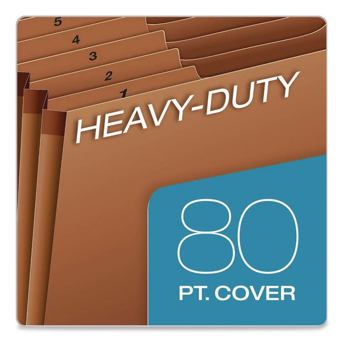 Heavy-Duty Expanding File, 31 Sections, 1/3-Cut Tabs, Legal Size, Redrope