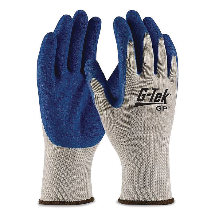 GP Latex-Coated Cotton/Polyester Gloves, EN388: 1111, Small, Gray/blue, 12 Pairs