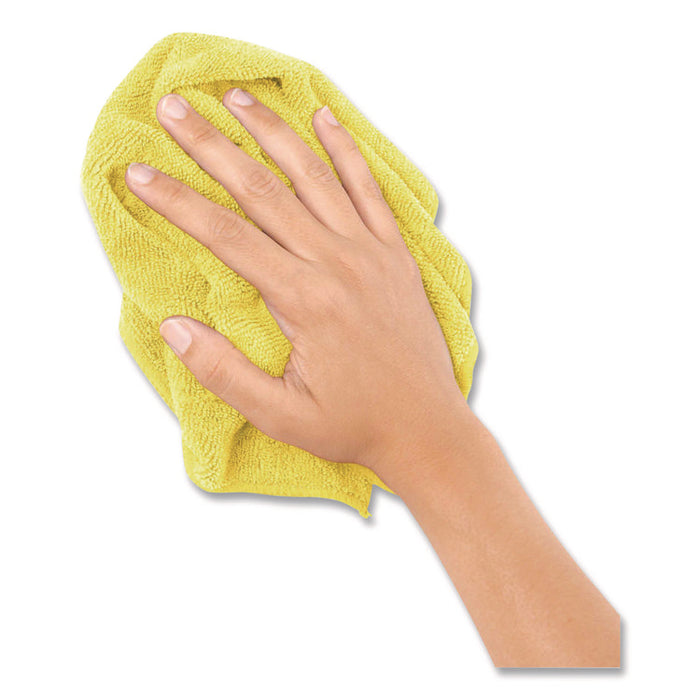 Microfiber Cleaning Cloths, 12 x 12, Yellow, 12/Pack