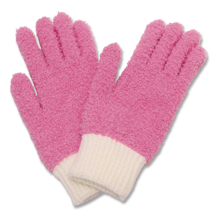 Dusting Set, Feather Duster, Dusting Wand, 2 Gloves, Pink