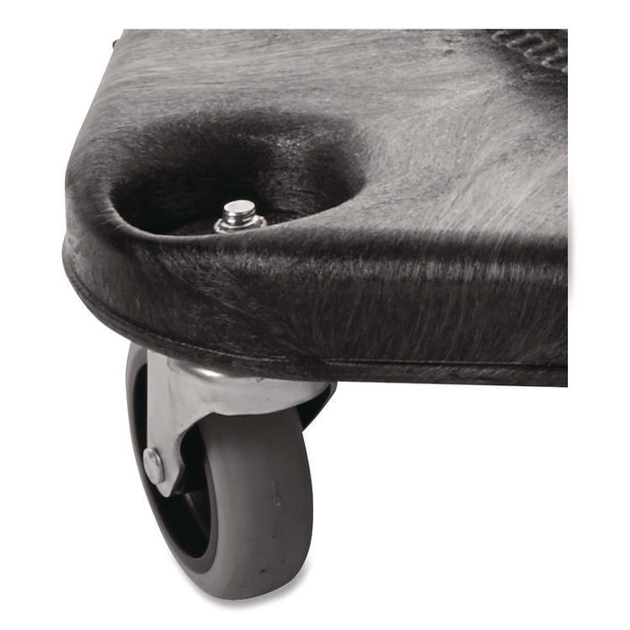 Brute Container Square Dolly, 300 lb Capacity, 17.25 x 6.25, Black