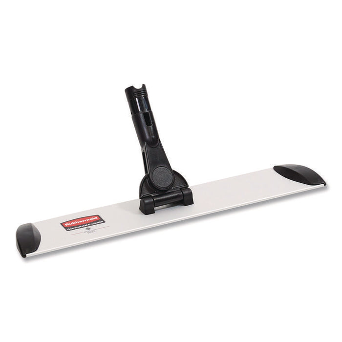 Executive Microfiber Single-Sided Flat Mop Frame, 3.5 x 17, Aluminum, Black/Silver