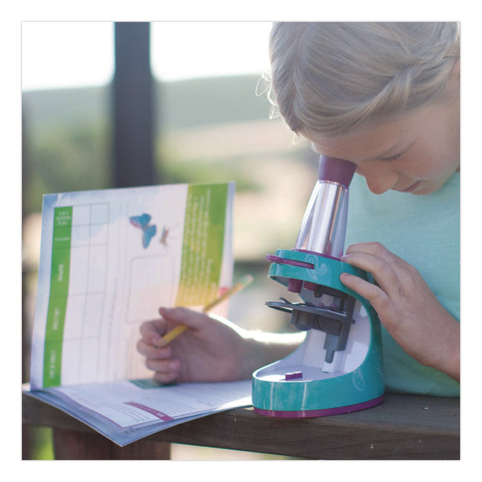 Nancy B's Science Club Microscope and Activity Journal, Ages 8 and Up, 30x to 400x Magnification, 8.7 x 9.2 x 4.3, Blue