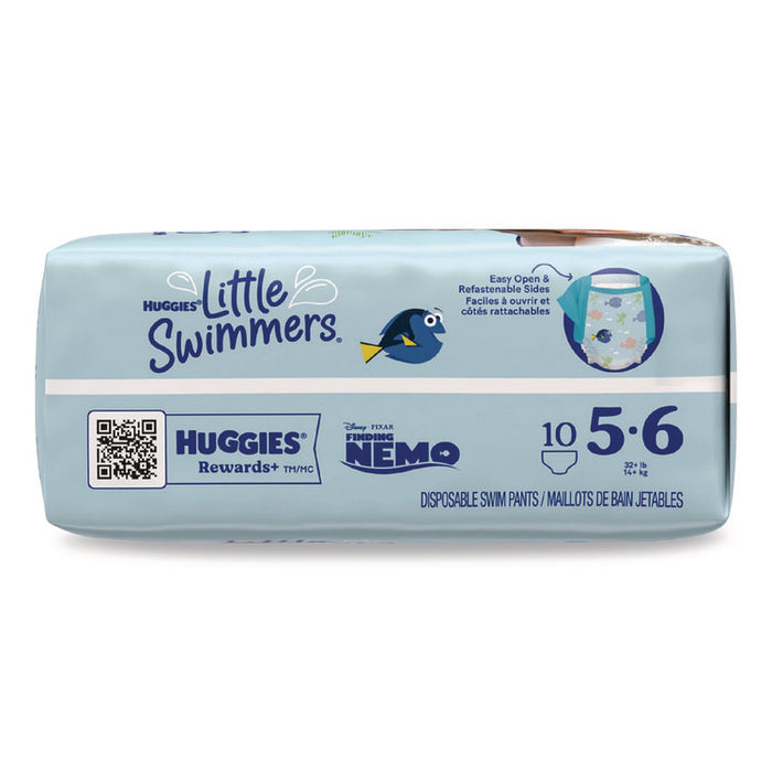 Little Swimmers, Size 5-6, 32 lbs and Up, 10/Pack, 8 Packs/Carton