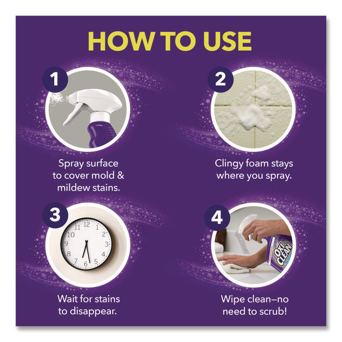 Plus Bleach Mold and Mildew Stain Remover, Citrus Scent, 30 oz Trigger Spray Bottle, 8/Carton
