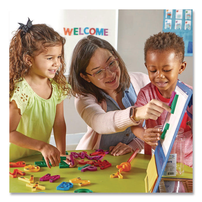 Jumbo Uppercase Magnetic Letters, 2.5" Tall, Assorted Colors, 40 Pieces
