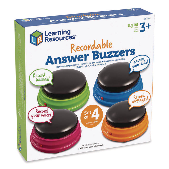 Recordable Answer Buzzers, Ages 3 and Up, 4 Buzzers