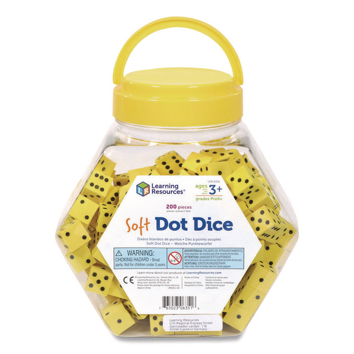 Soft Foam Dot Dice, Grades Pre-K to 1, 200 Pieces