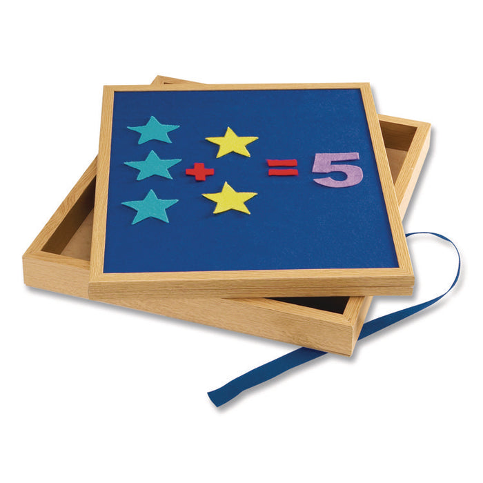 Double-Sided Tabletop Easel, 15.75" x 17.5", White/Blue Surface