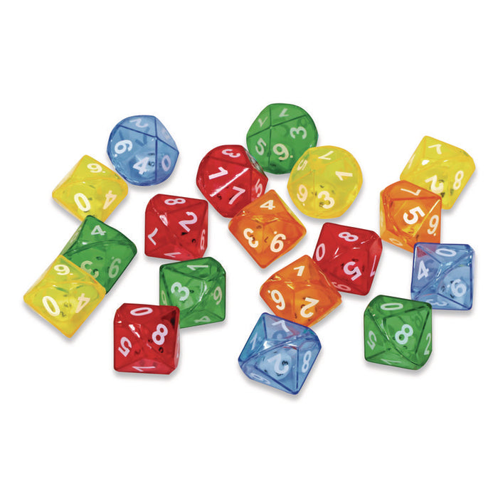 10-Sided Double-Decahedra Dice in Dice, Ages 6 to 10, 72 Dice