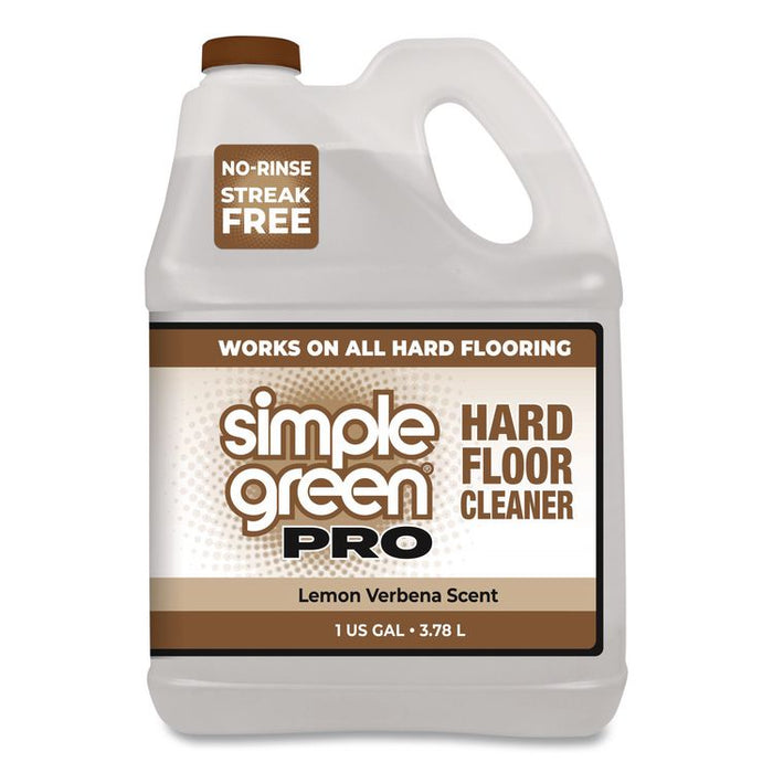 Pro Hard Floor Cleaner, Lemon Verbena Scent, 1 gal Bottle, 4/Carton