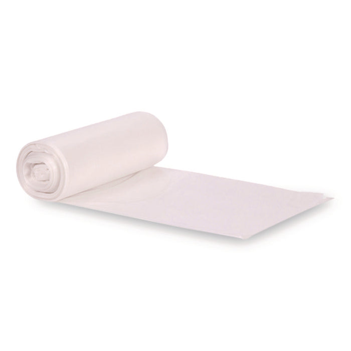 Low Density Can Liners, 30 gal, 0.5 mil, 30" x 36", Clear, Flat Pack, 250/Carton