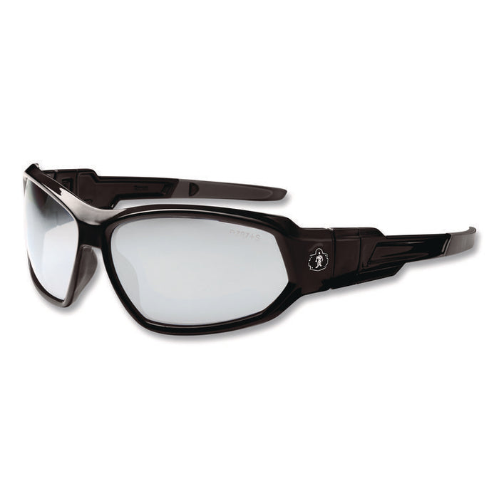Skullerz Loki Safety Glasses/Goggles, Black Full Frame, Clear Dual I/O Lens