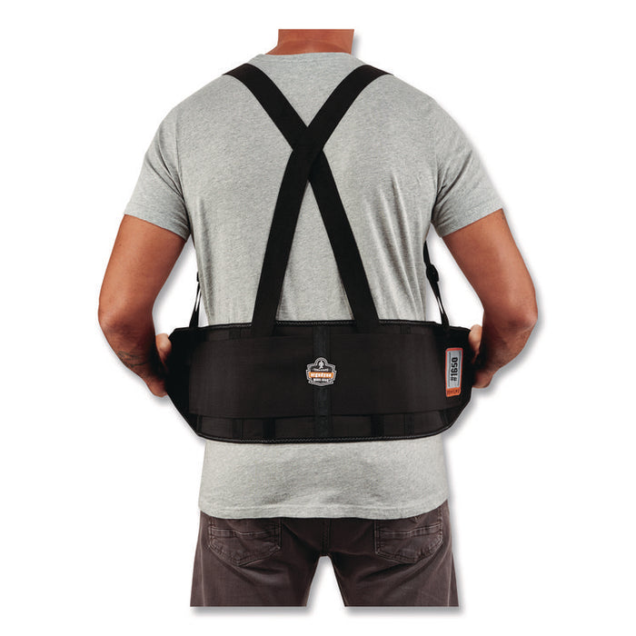 ProFlex 1650 Economy Elastic Back Support Brace, Large, 34" to 38" Waist, Black