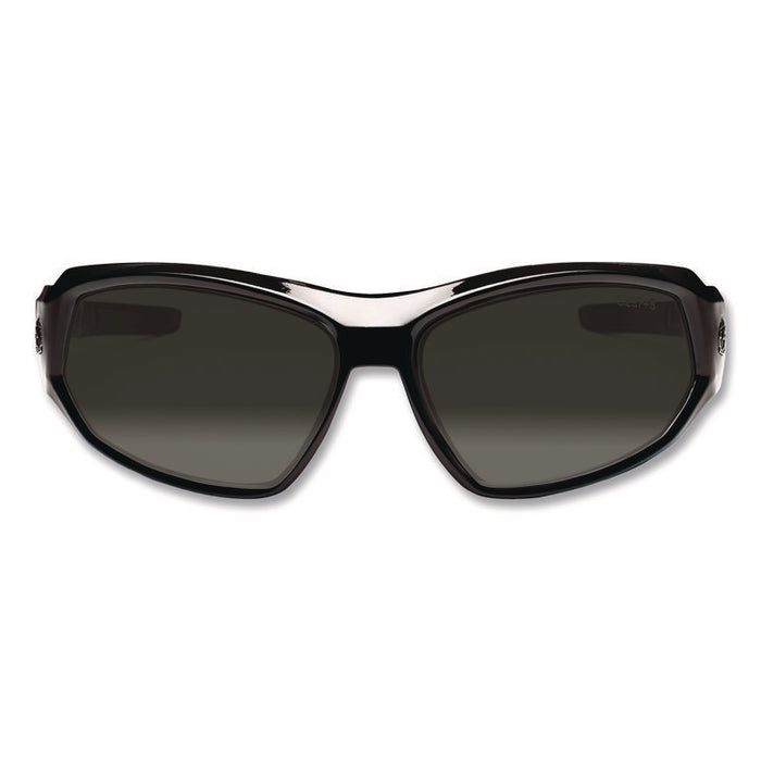 Skullerz Loki Safety Glasses/Goggles, Black Full Frame, Smoke Dual Lens