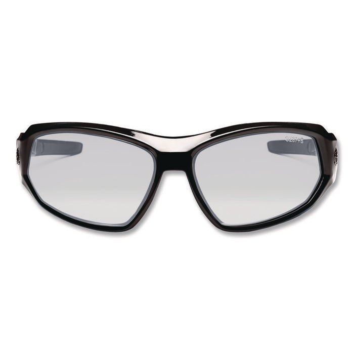 Skullerz Loki Safety Glasses/Goggles, Black Full Frame, Clear Dual I/O Lens