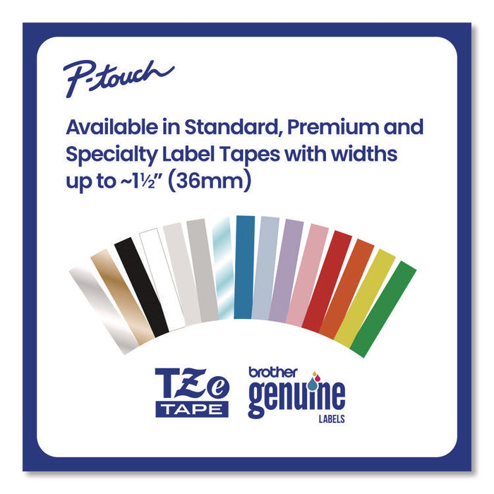 TZe Extra-Strength Adhesive Laminated Labeling Tape, 0.7" x 26.2 ft, Black on White