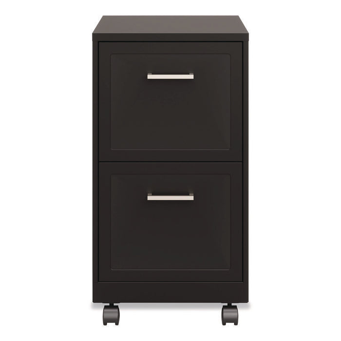 Two-Drawer Mobile Vertical File, 2 Letter-Size File Drawers, 14.25 x 18 x 26.7, Black