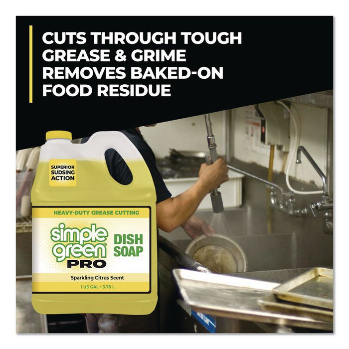 Pro Dish Soap, Sparkling Citrus Scent, 1 gal Bottle, 4/Carton
