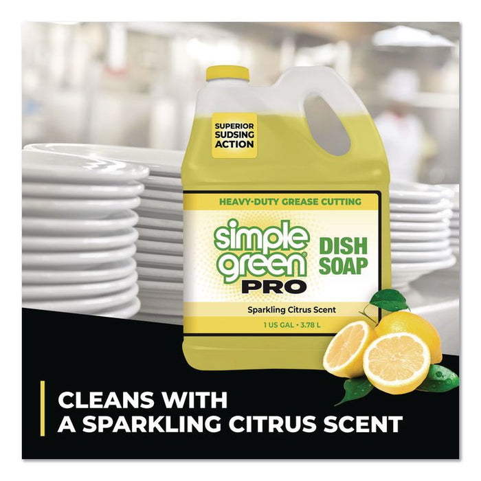 Pro Dish Soap, Sparkling Citrus Scent, 1 gal Bottle, 4/Carton