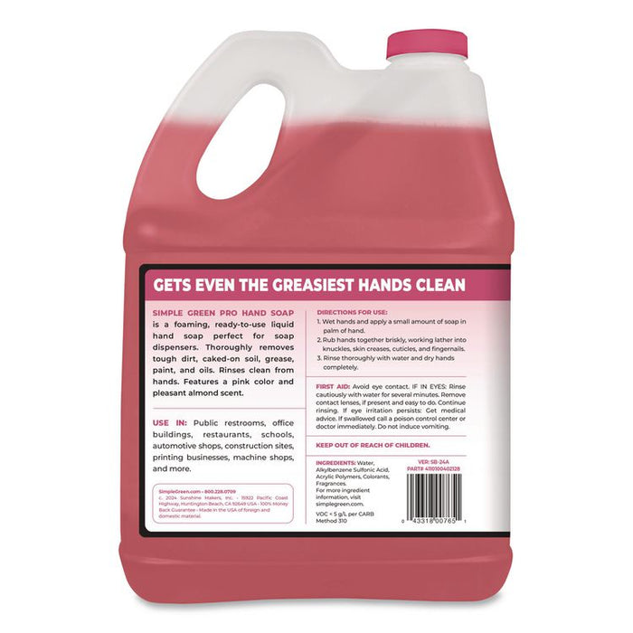 Pro Hand Soap, Almond Scent, 1 gal Bottle, 4/Carton