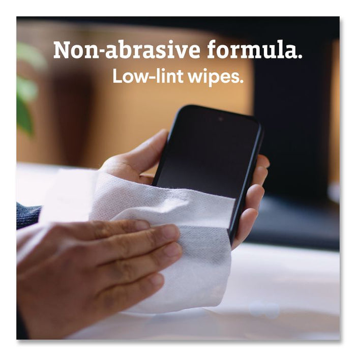 CloroxPro ScreenPlus Screen Sanitizing Wipes, 6 x 8, Citrus Blend, White, 75/Canister, 6 Canisters/Carton